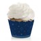 Big Dot of Happiness Navy Confetti Stars - Simple Party Decorations - Party Cupcake Wrappers - Set of 12